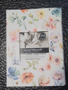 Special Moments Pastel Floral Pink Blue Peach Green 4 x 6 Photo Album